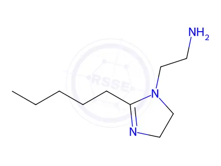 Chemical structure of 4,5-dihydro-2-pentyl-1H-imidazole-1-ethylamine