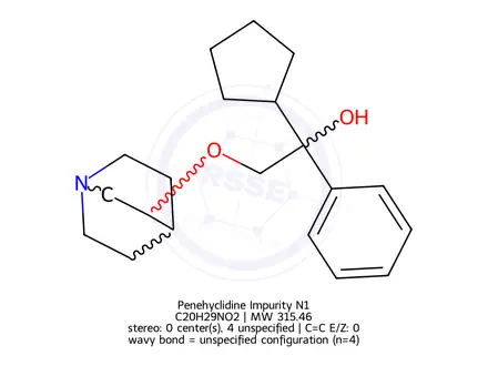 Chemical structure of Penehyclidine Impurity N1