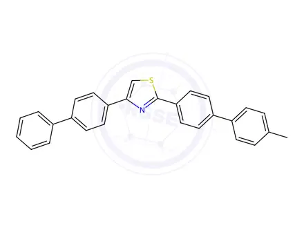 Chemical structure of 4-([1,1'-Biphenyl]-4-yl)-2-(4'-methyl-[1,1'-biphenyl]-4-yl)thiazole