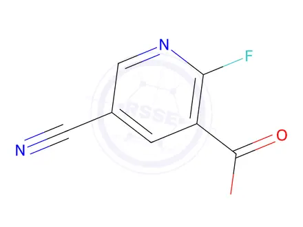 Chemical structure of 5-Cyano-2-fluoronicotinic acid