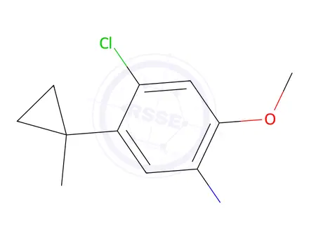 Chemical structure of 4-CHLORO-2-METHOXY-5-(1-METHYLCYCLOPROPYL)ANILINE