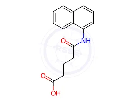 Chemical structure of 5-(1-Naphthylamino)-5-oxopentanoic Acid
