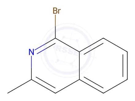 Chemical structure of Isoquinoline, 1-bromo-3-methyl-