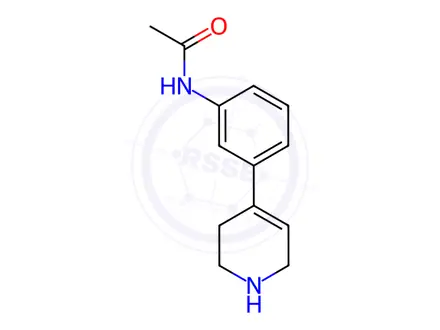 Chemical structure of N-(3-(1,2,3,6-tetrahydropyridin-4-yl)phenyl)acetamide