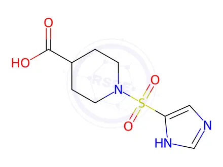 Chemical structure of 1-(1H-Imidazol-4-ylsulfonyl)piperidine-4-carboxylic acid