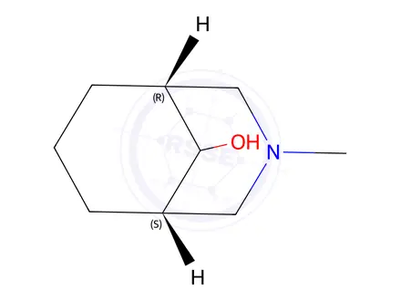 Chemical structure of (1β,5β,9-syn)-3-Methyl-3-azabicyclo[3.3.1]nonan-9-ol