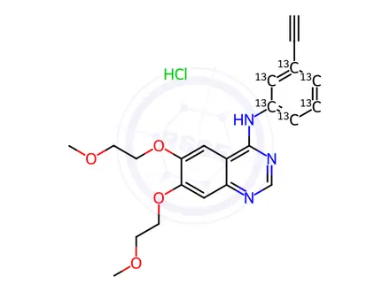 Chemical structure of Erlotinib 13C6 Hydrochloride