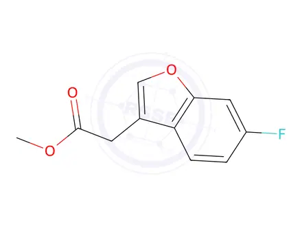 Chemical structure of Methyl 2-(6-fluorobenzofuran-3-yl)acetate
