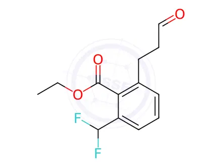 Chemical structure of Ethyl 2-(difluoromethyl)-6-(3-oxopropyl)benzoate