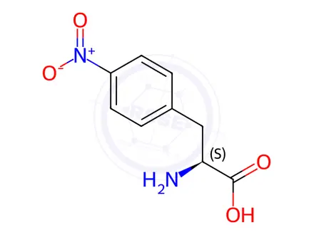 Chemical structure of (S)-2-amino-3-(4-nitrophenyl)propanoic acid