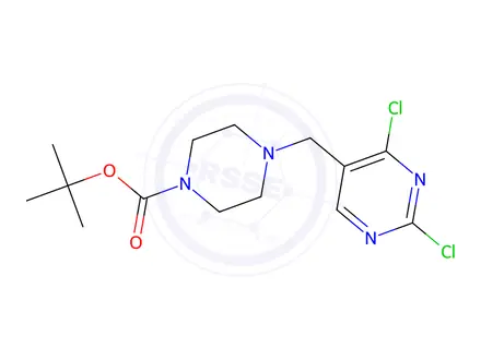 Chemical structure of tert-Butyl 4-((2,4-dichloropyrimidin-5-yl)methyl)piperazine-1-carboxylate