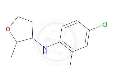 Chemical structure of N-(4-chloro-2-methylphenyl)-2-methyloxolan-3-amine