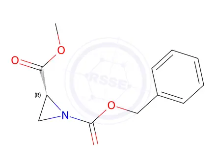 Chemical structure of (R)-1-benzyloxycarbonyl-2-methoxycarbonylaziridine