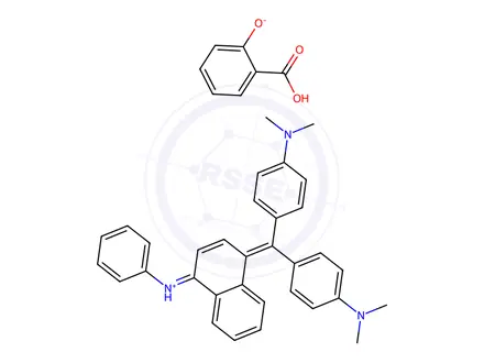 Chemical structure of [4-[alpha-(4-anilino-1-naphthyl)-4-(dimethylamino)benzylidene]cyclohexa-2,5-dien-1-ylidene]dimethylammonium salicylate