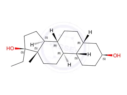 Chemical structure of (3β,5β,17α)-19-Norpregnane-3,17-diol