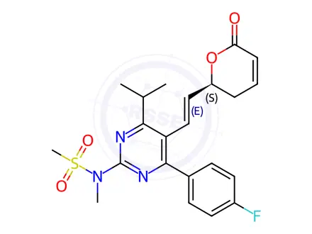 Chemical structure of Rosuvastatin Lactone dehydration Impurity