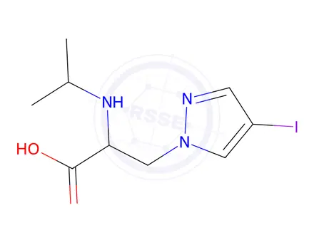 Chemical structure of 3-(4-Iodo-1h-pyrazol-1-yl)-2-(isopropylamino)propanoic acid
