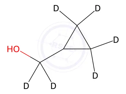Chemical structure of Cyclopropyl-2,2,3,3-d4-methyl-d2 Alcohol
