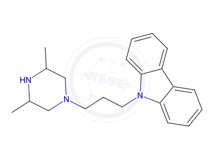 Chemical structure of 9-(3-(Cis-3,5-dimethylpiperazin-1-yl)propyl)-9H-carbazole hydrochloride