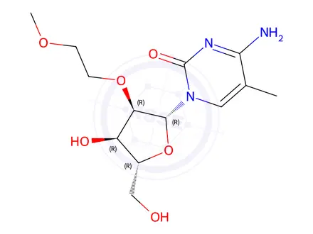 Chemical structure of 2'-O-(2-Methoxyethyl)-5-methylcytidine (~90%)
