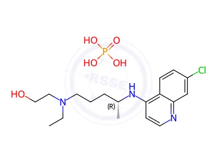Chemical structure of R(-)-Hydroxy chloroquine Diphosphate