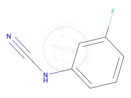 Chemical structure of [(3-fluorophenyl)amino]carbonitrile