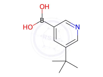 Chemical structure of (5-(Tert-butyl)pyridin-3-yl)boronic acid