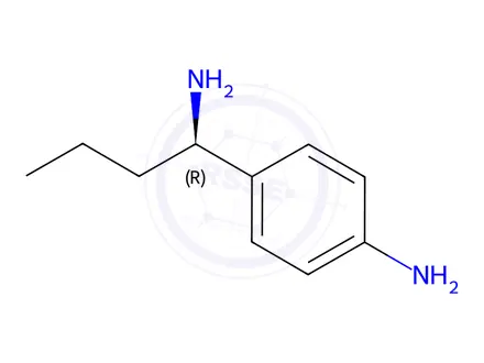 Chemical structure of (R)-4-(1-AMinobutyl)aniline dihydrochloride