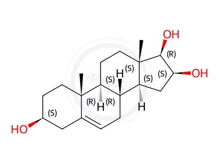 Chemical structure of 5-Androsten-3β,16β,17β-triol