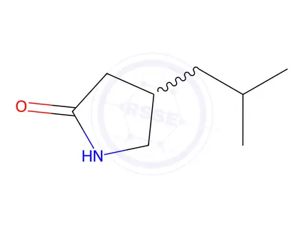 Chemical structure of 4-Isobutyl-2-pyrrolidinone (pregabalin lactam Impurity)