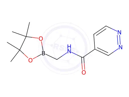 Chemical structure of N-[(4,4,5,5-Tetramethyl-1,3,2-dioxaborolan-2-yl)methyl]pyridazine-4-carboxamide