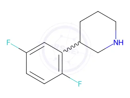 Chemical structure of 3-(2,5-Difluorophenyl)piperidine