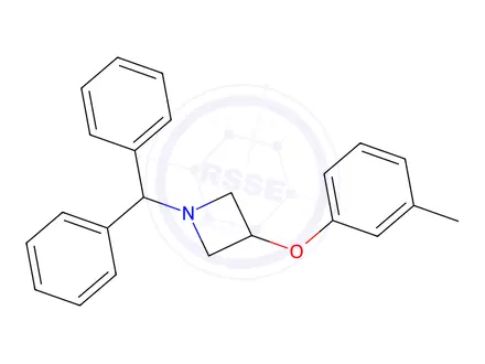 Chemical structure of 1-(DIPHENYLMETHYL)-3-(3-METHYLPHENOXY)-AZETIDINE