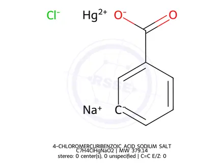 Chemical structure of 4-CHLOROMERCURIBENZOIC ACID SODIUM SALT