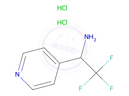 Chemical structure of 2,2,2-TRIFLUORO-1-(PYRIDIN-4-YL)ETHANAMINE DIHYDROCHLORIDE