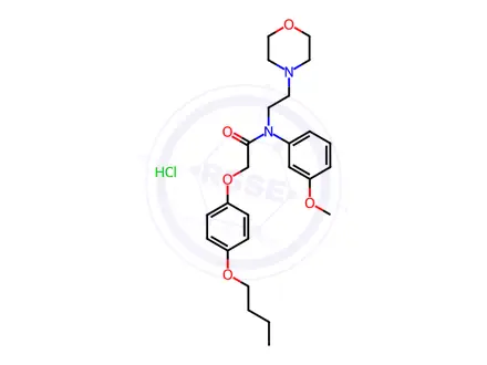 Chemical structure of Acetamide, N-(m-anisyl)-2-(p-butoxyphenoxy)-N-(2-morpholinoethyl)-, hydrochloride