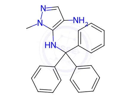 Chemical structure of 1-Methyl-n5-trityl-1h-pyrazole-4,5-diamine