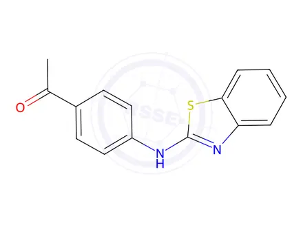 Chemical structure of 1-[4-(2-Benzothiazolylamino)phenyl]ethanone