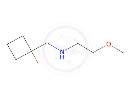Chemical structure of 1-{[(2-methoxyethyl)amino]methyl}cyclobutan-1-ol