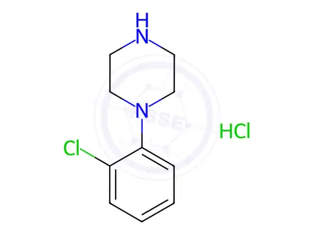Chemical structure of 1-(2-Chlorophenyl)Piperazine Hydrochloride