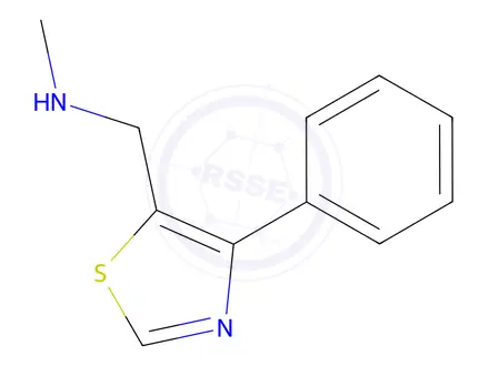 Chemical structure of N-Methyl-1-(4-phenyl-1,3-thiazol-5-yl)methanamine dihydrochloride