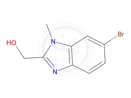 Chemical structure of (6-Bromo-1-methyl-1H-1,3-benzodiazol-2-yl)methanol
