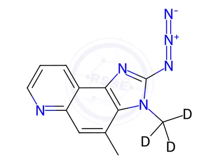 Chemical structure of 2-Azido-3,4-dimethylimidazo[4,5-f]quinoline-d3