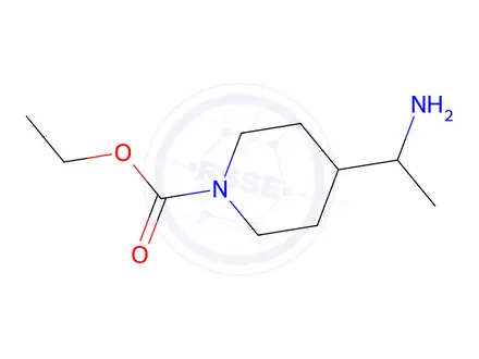 Chemical structure of ethyl 4-(1-aminoethyl)piperidine-1-carboxylate