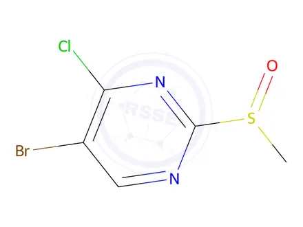 Chemical structure of 5-Bromo-4-chloro-2-(methylsulfinyl)pyrimidine
