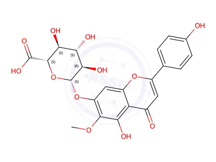 Chemical structure of Hispidulin 7-glucuronide