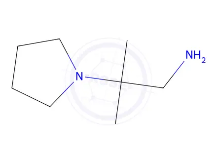 Chemical structure of 2-Methyl-2-(pyrrolidin-1-yl)propan-1-amine