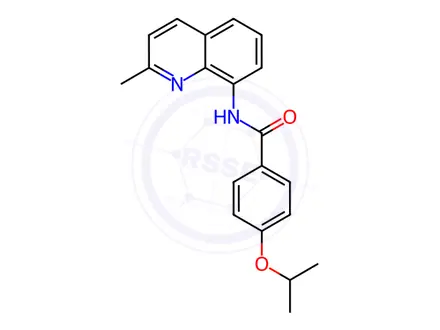 Chemical structure of 4-(1-Methylethoxy)-N-(2-methyl-8-quinolinyl)benzamide