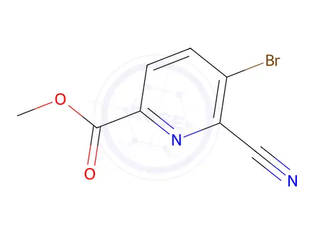 Chemical structure of Methyl 5-bromo-6-cyanopicolinate