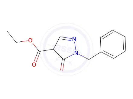 Chemical structure of ethyl 1-benzyl-5-oxo-4,5-dihydro-1H-pyrazole-4-carboxylate
